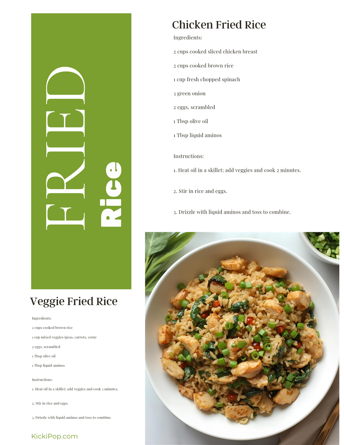 🥕🍚 KickiPop™ Healthy Fried Rice – Colorful Crunch in Every Bite!